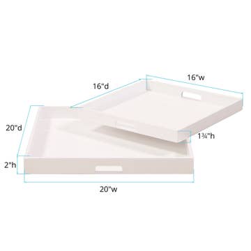 White Lacquer Square Tray