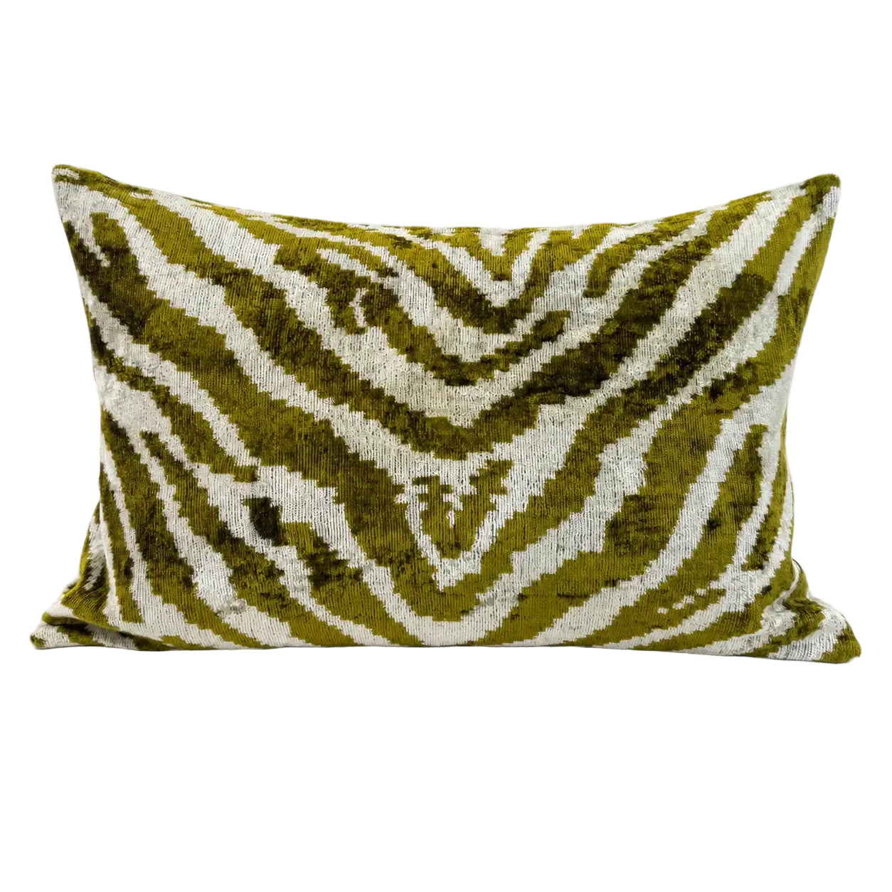 Olive Tiger Ikat Pillow - 16x24