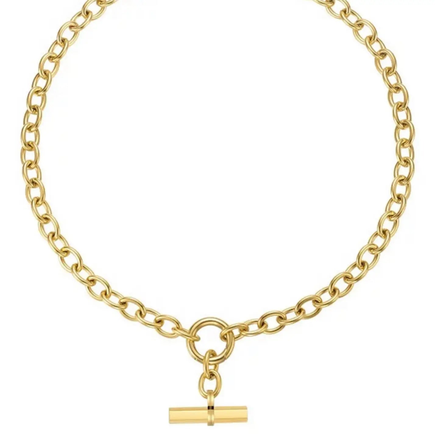 Gold Bar Toggle Necklace