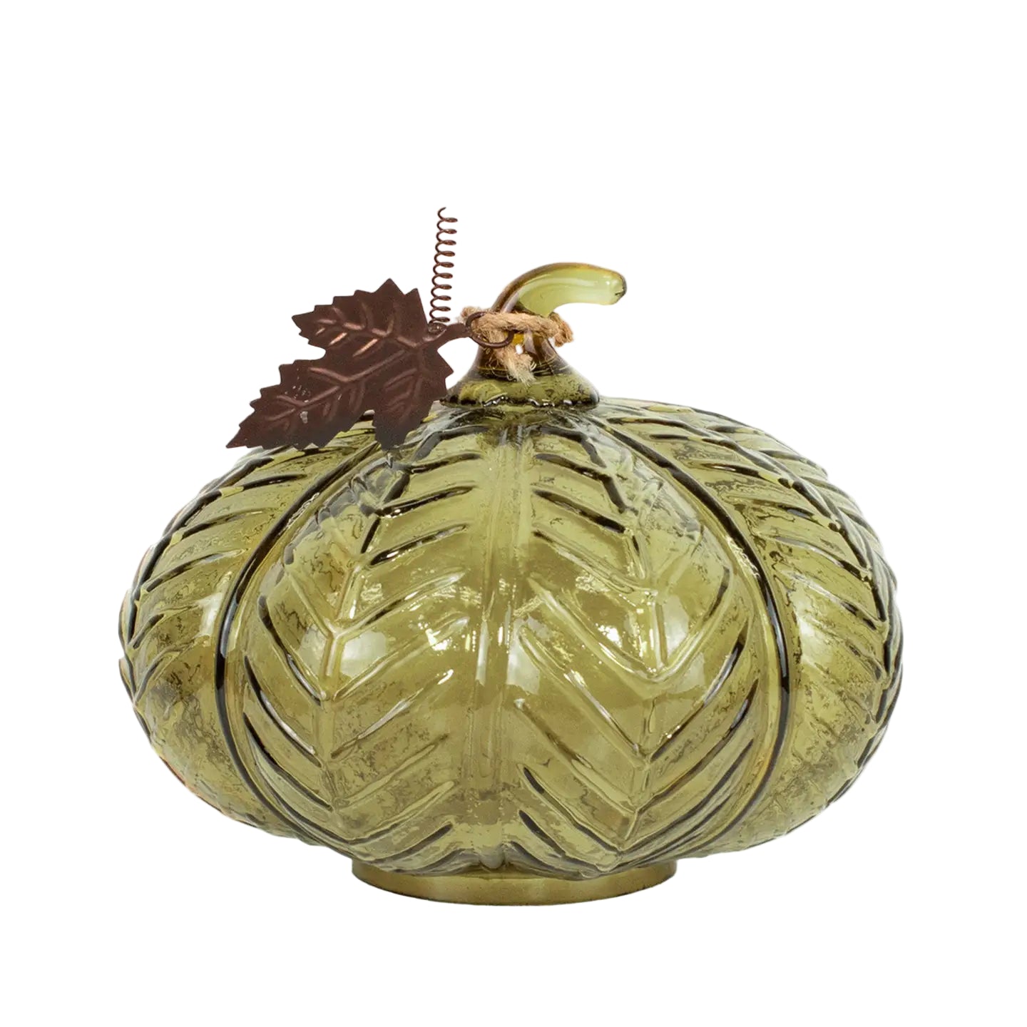Green Glass Pumpkin