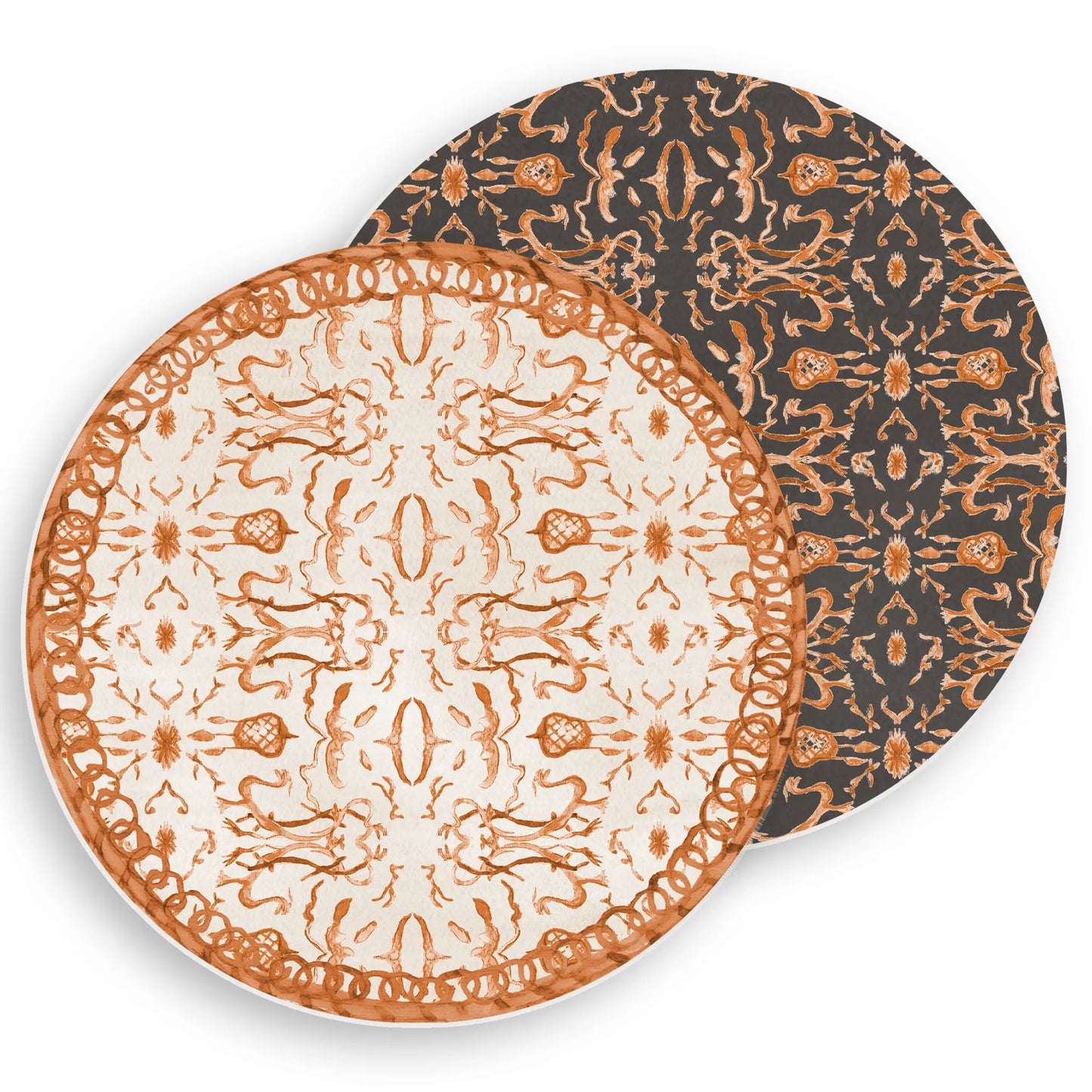Reusable Placemat - Patterned Copper/Gray
