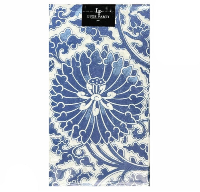 Guest Napkin - Blue Toile