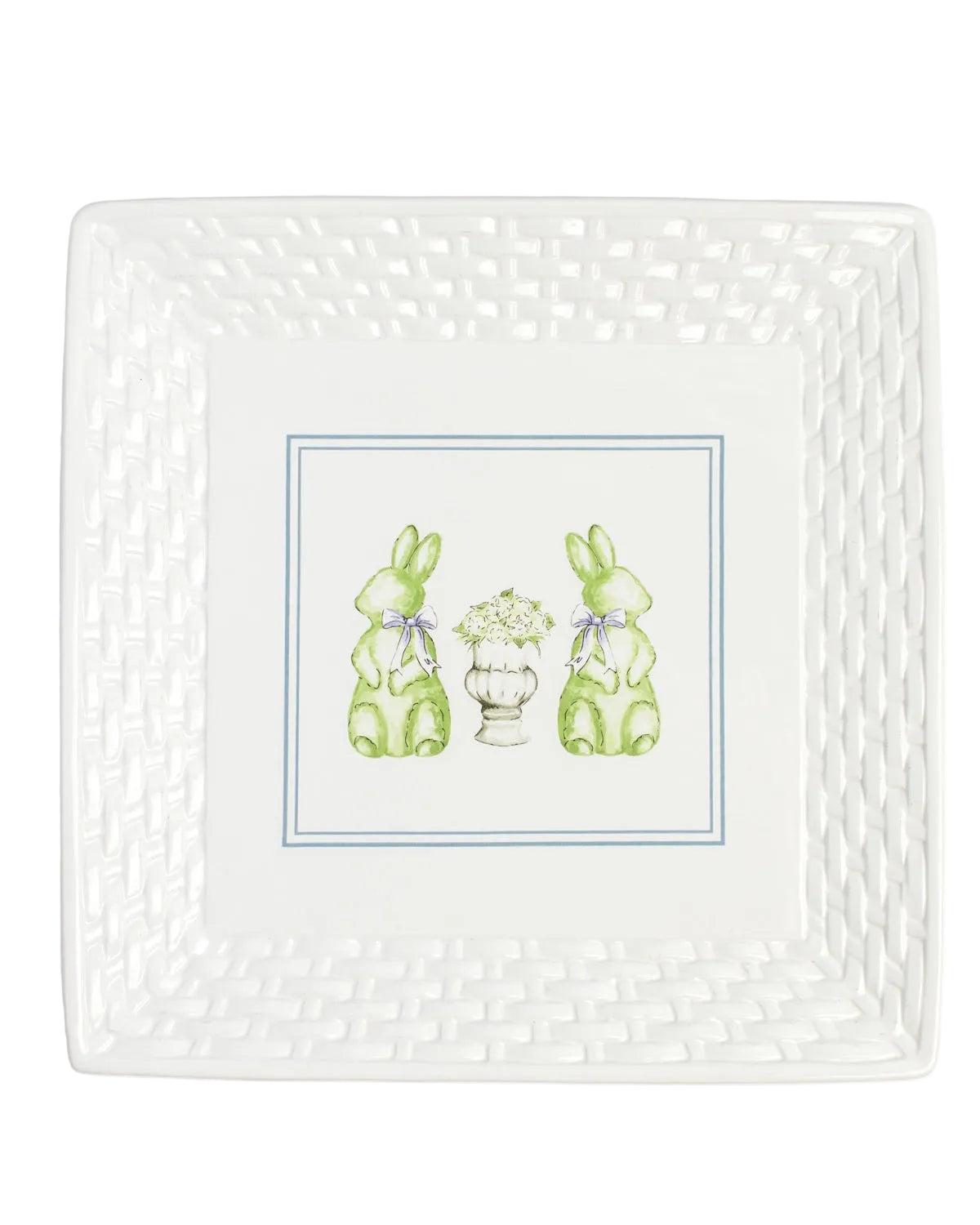 Ceramic Basket Bunny Platter