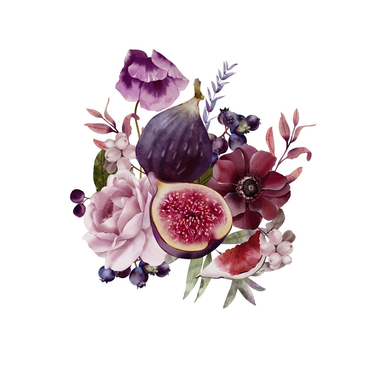 Cocktail Napkin - Fig Bouquet