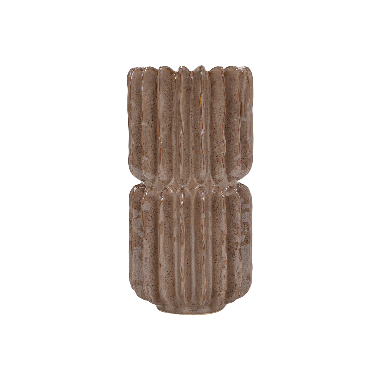 Mocha Ridge Vase - Small