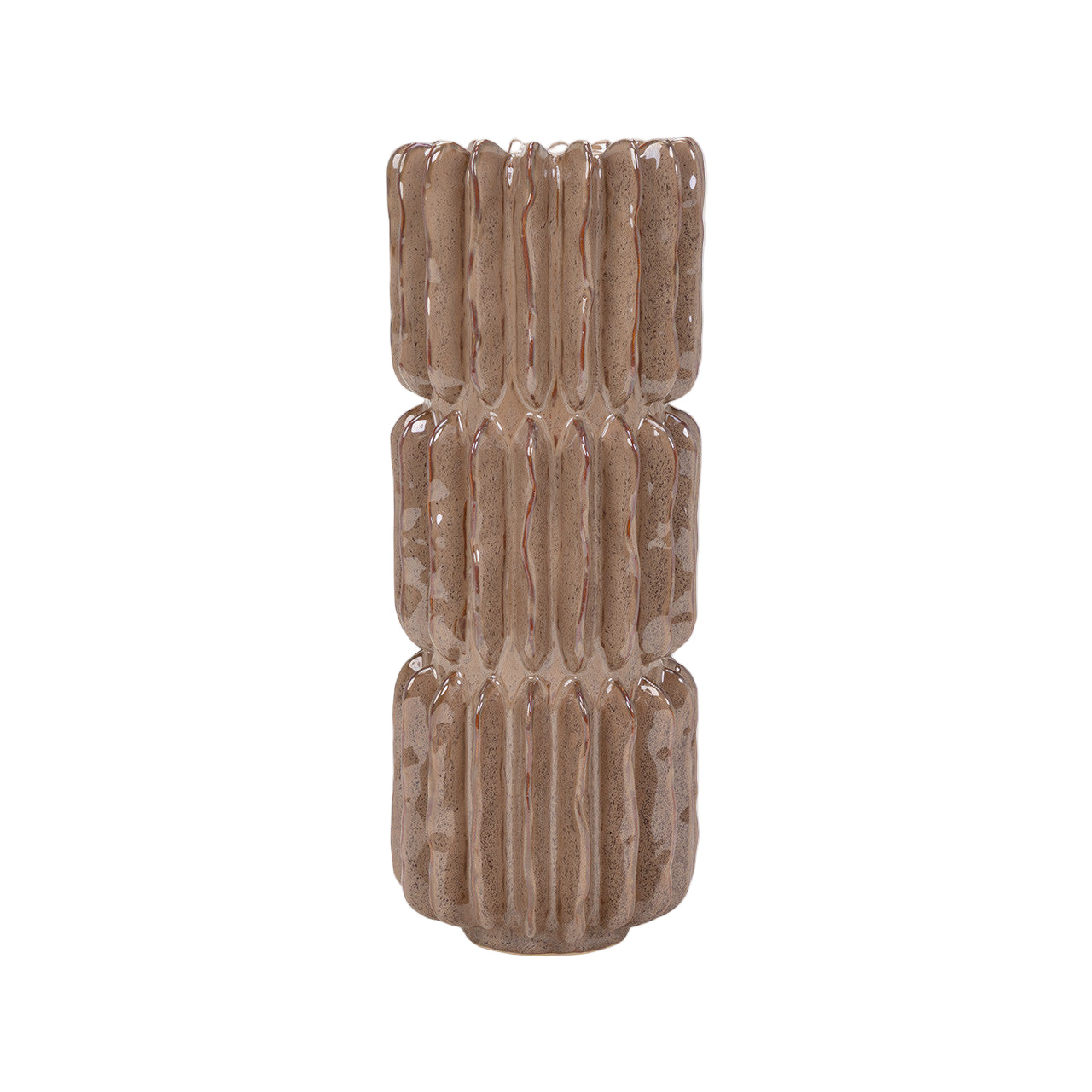 Mocha Ridge Vase - Large