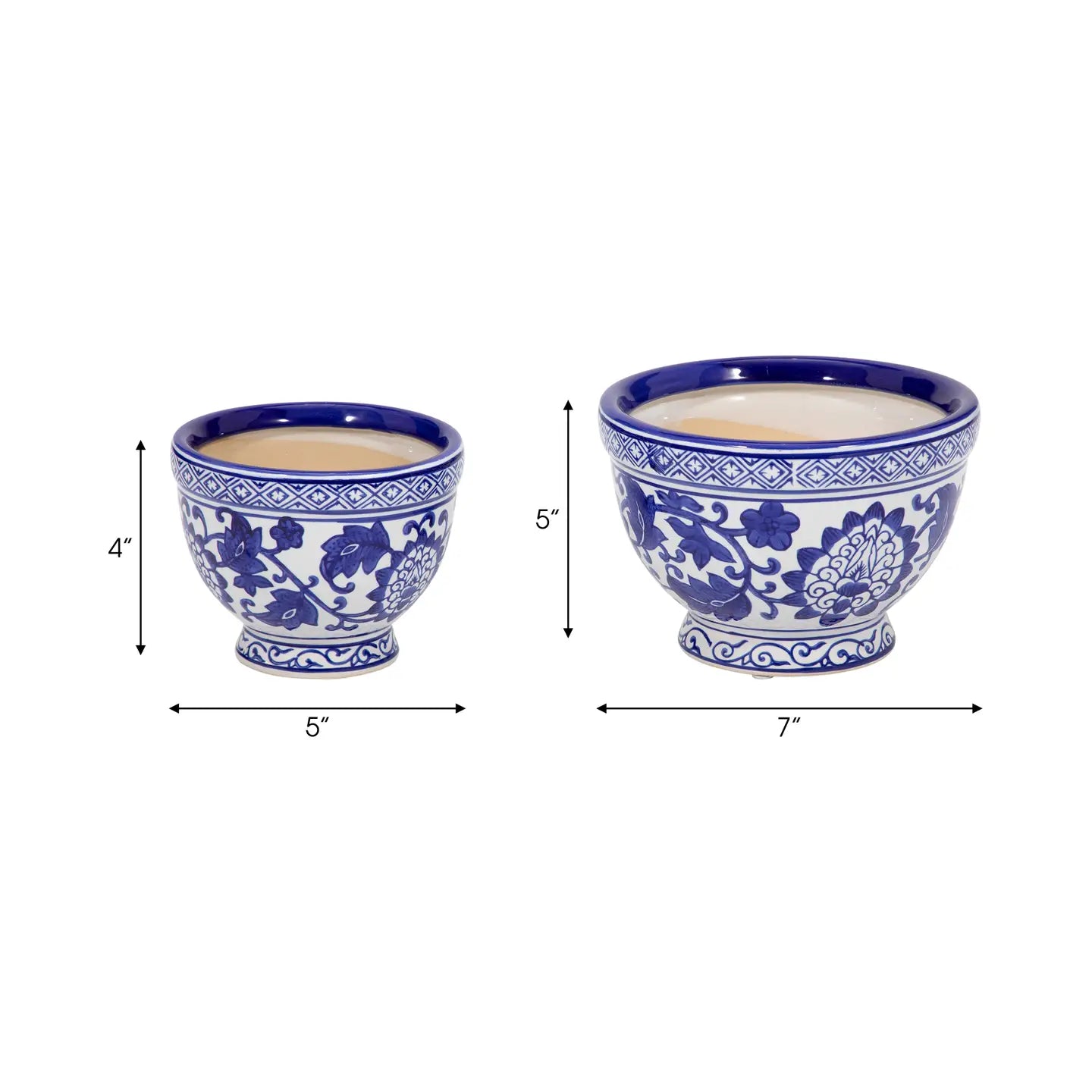 Blue/White Chinoiserie Planter
