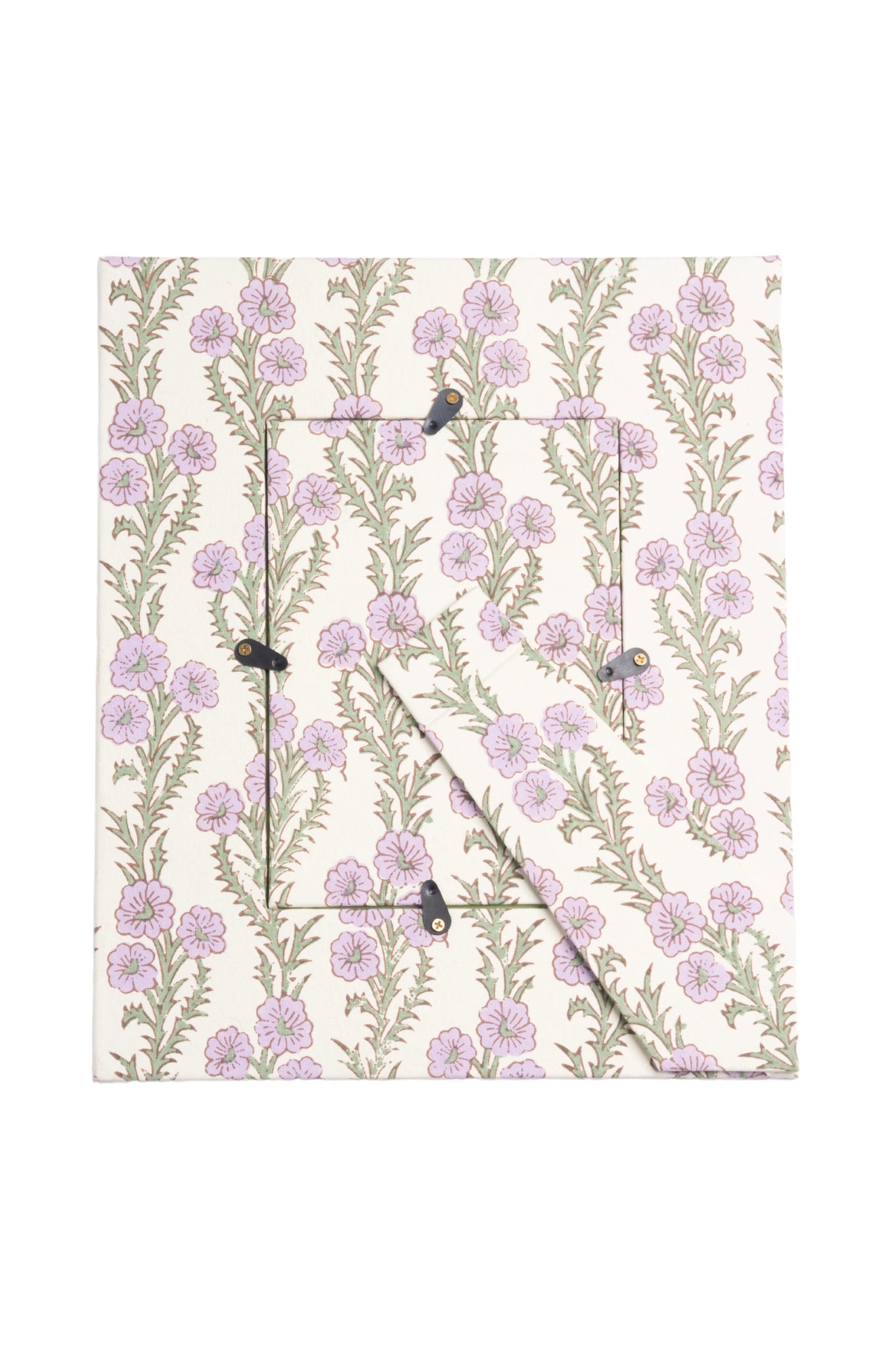 Block Print Floral Picture Frame - 5x7