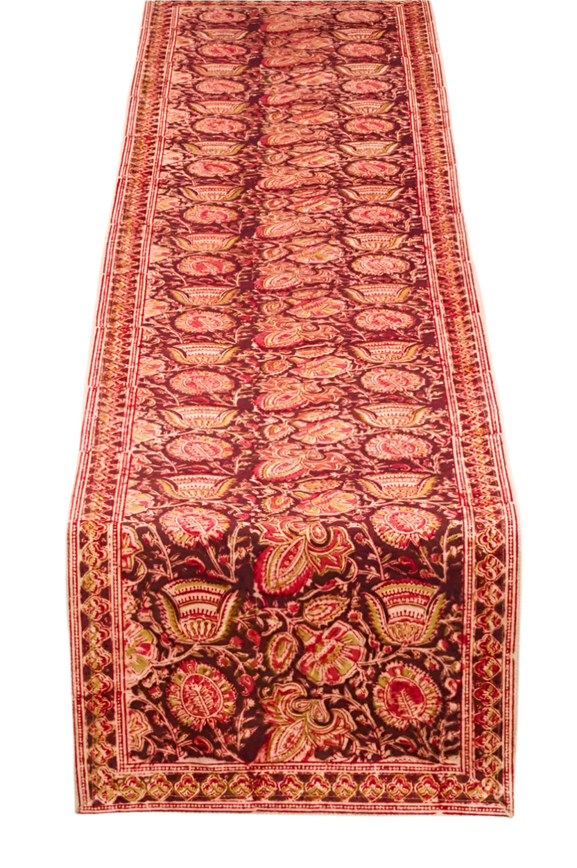Table Runner - Terracotta Kalamkari