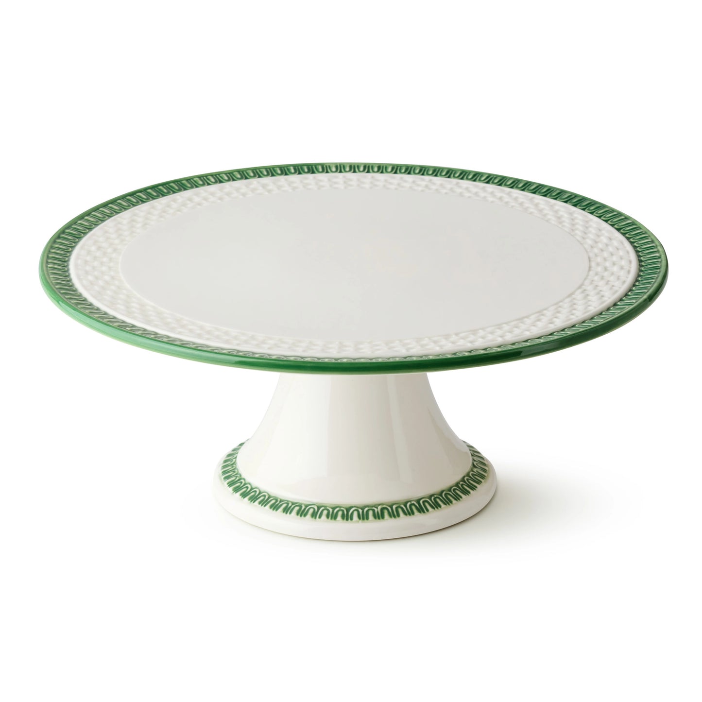 Rattan Embossed Footed Cake Stand
