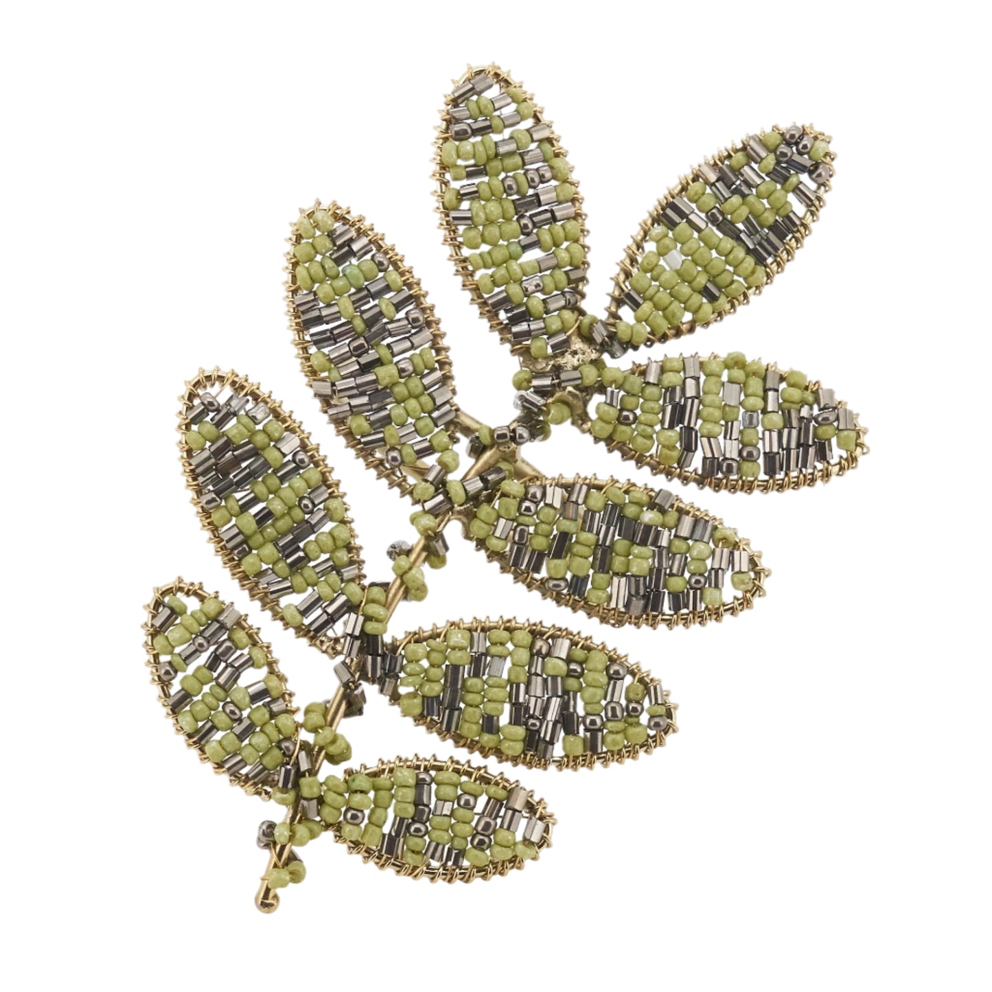 Napkin Ring - Beaded Leaf