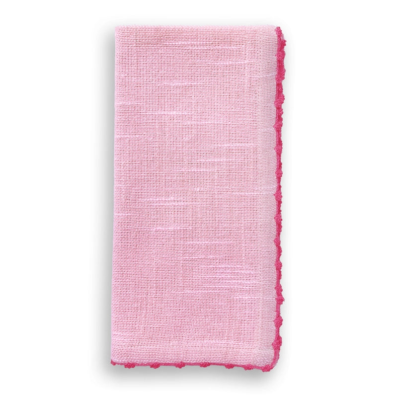 Cloth Napkin - Pink/Berry Trim