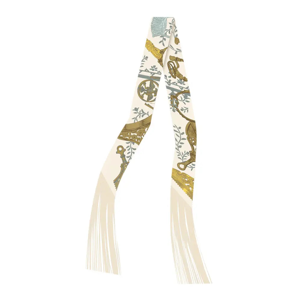 Frilly Fringe Scarf - White