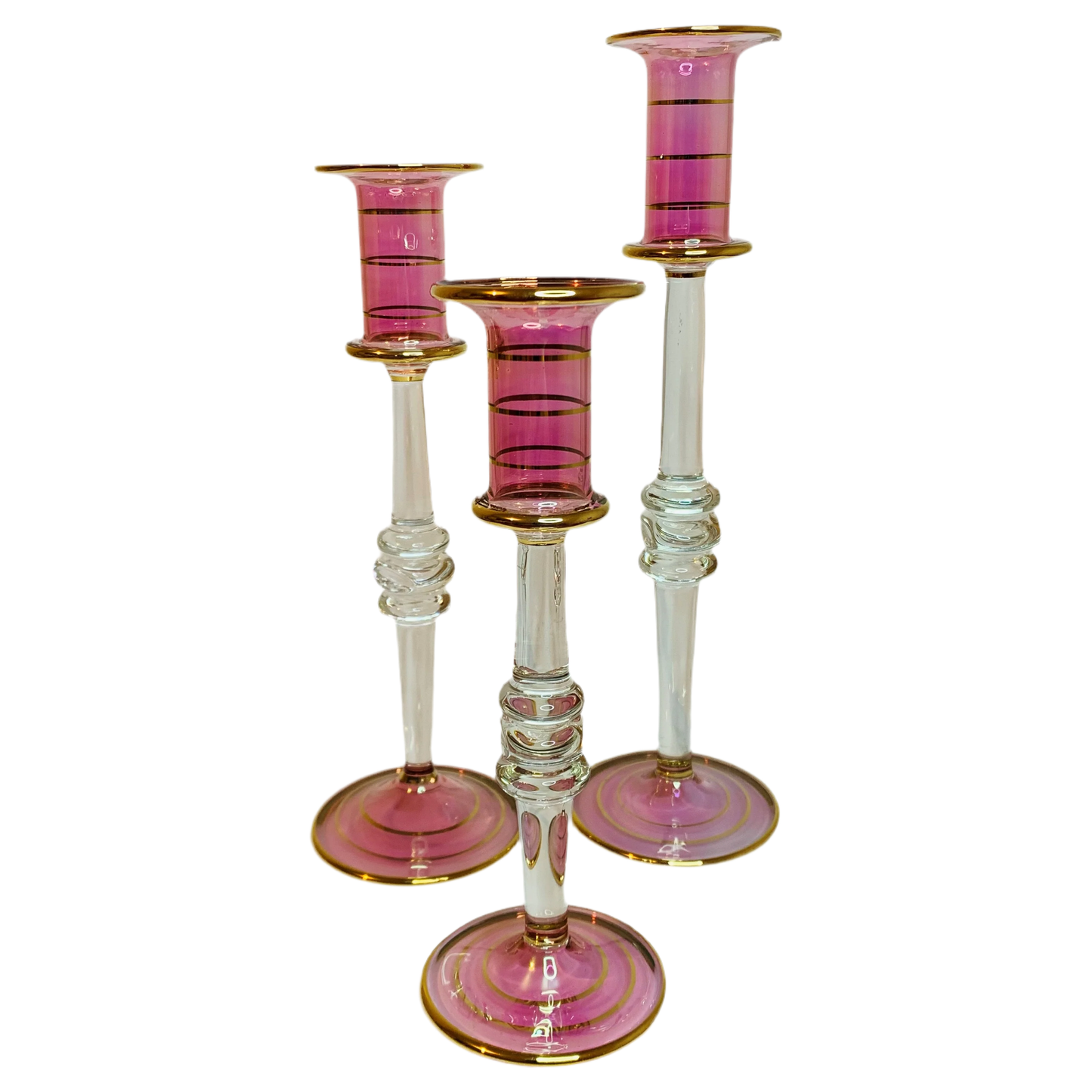 Pink/Gold Candleholder