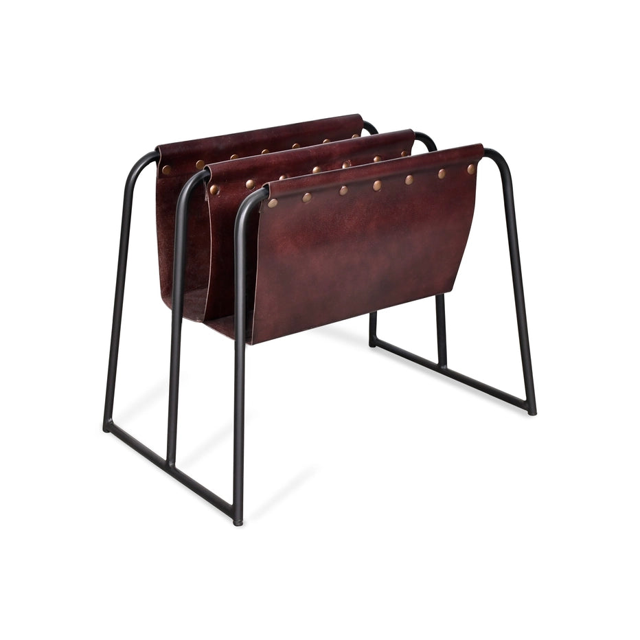 Leather Magazine Holder