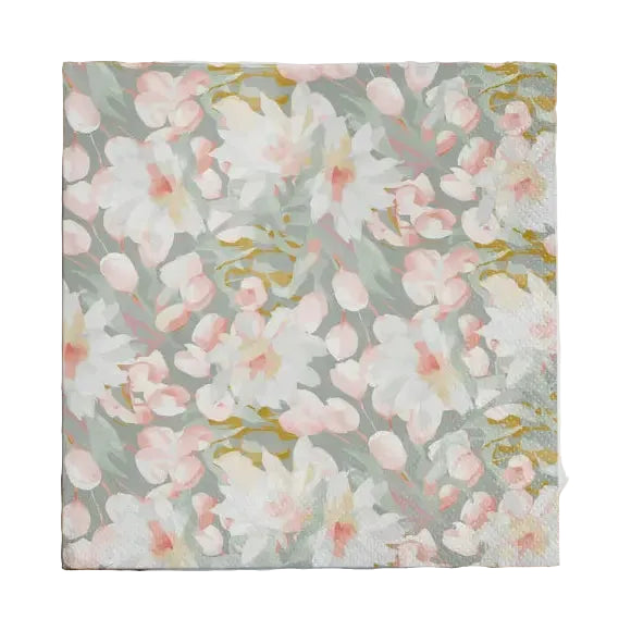 Cocktail Napkin - Painted Flowers