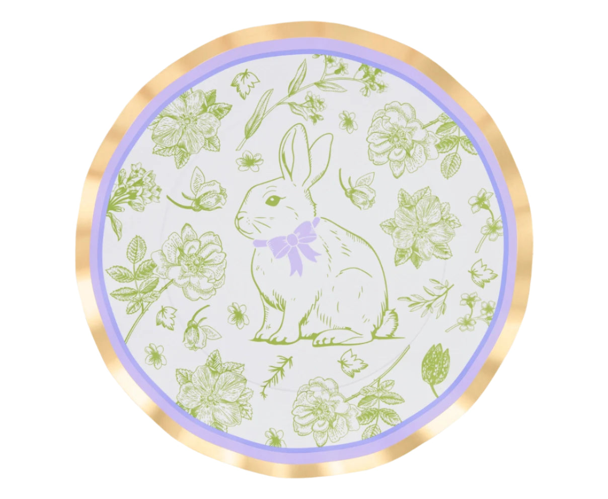 Paper Plate (Large) - Easter Toile