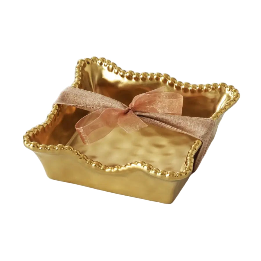 Gold Porcelain - Cocktail Napkin Holder