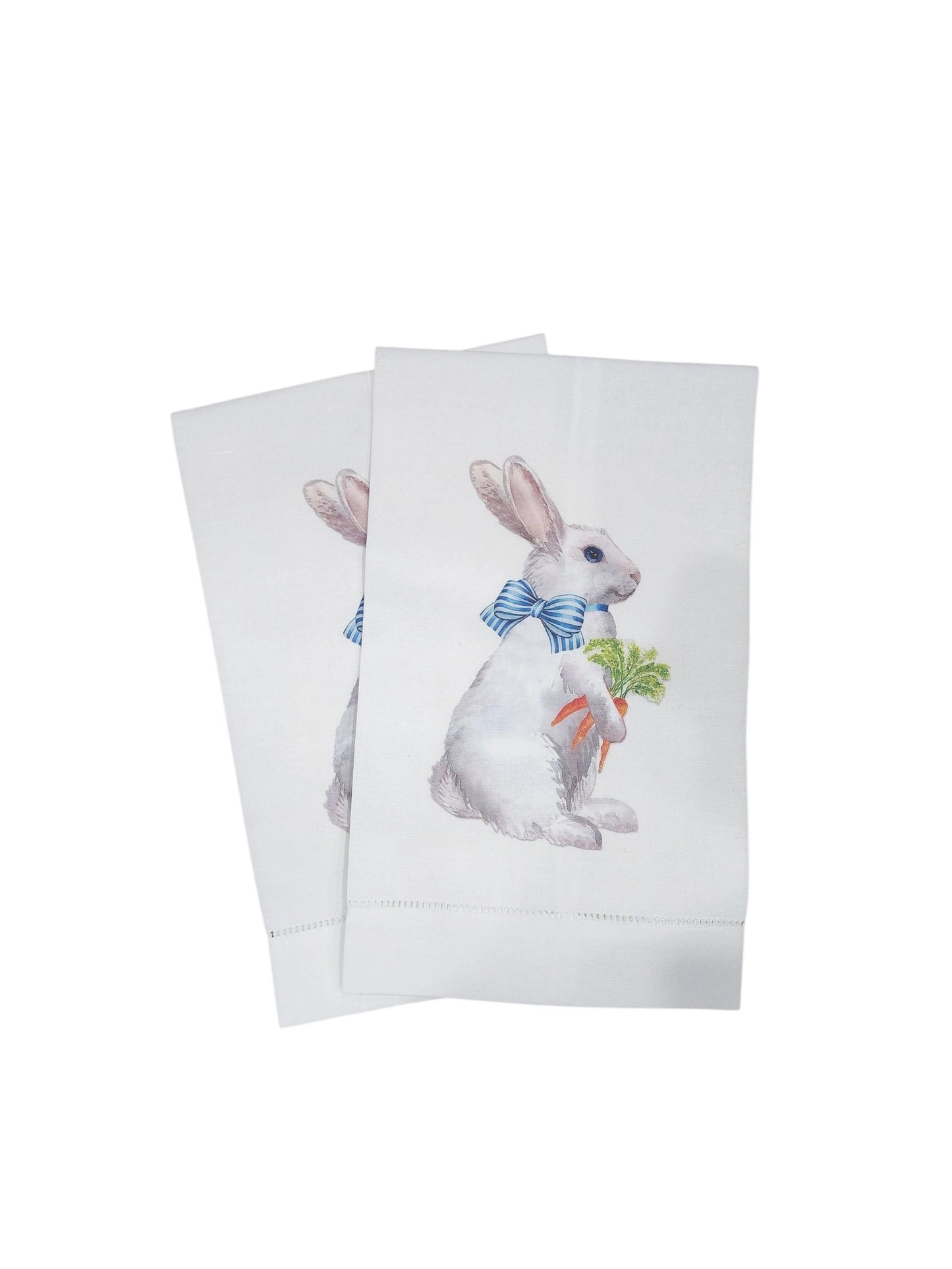 Tea Towel - Hemstitched Rabbit