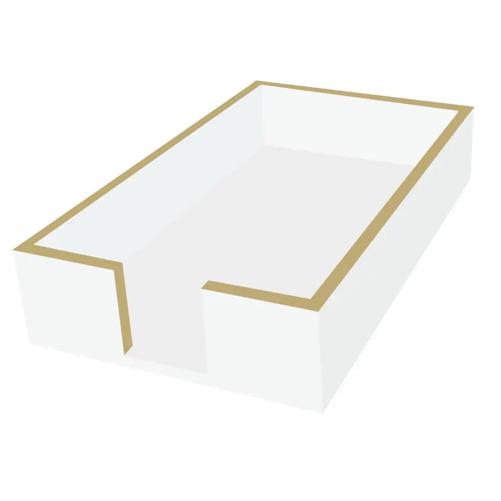 Guest Napkin Holder - White Lacquer