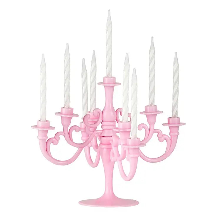 Cake Topper - Pink Candelabra