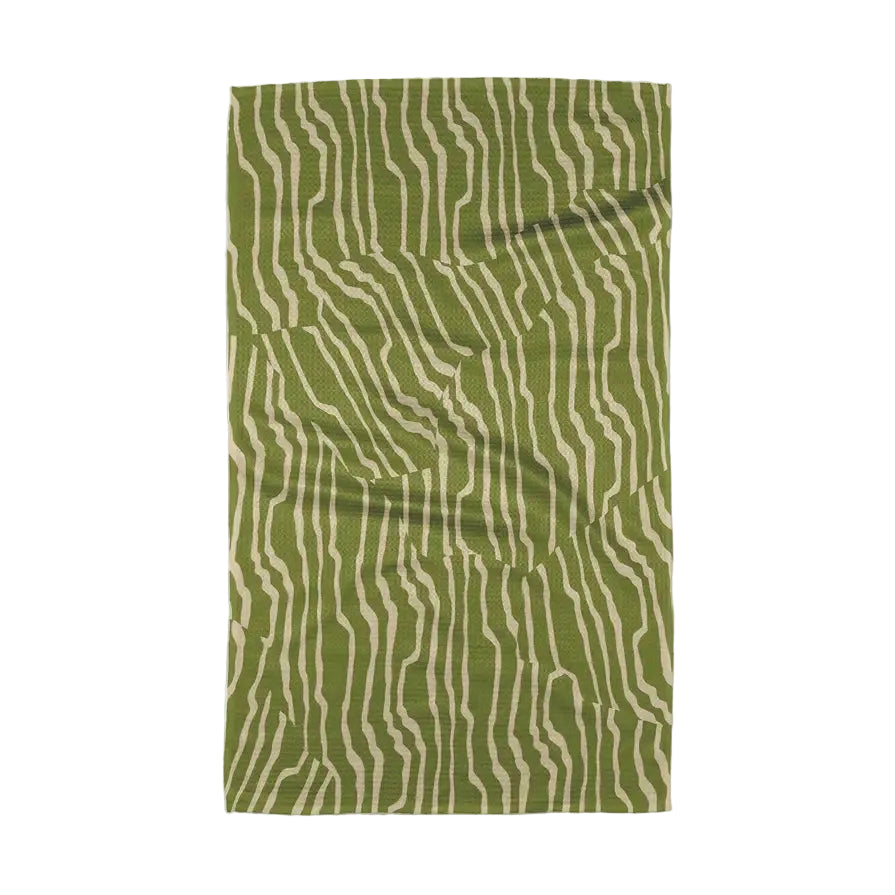 Tea Towel - Stripe Funk Grounds Green