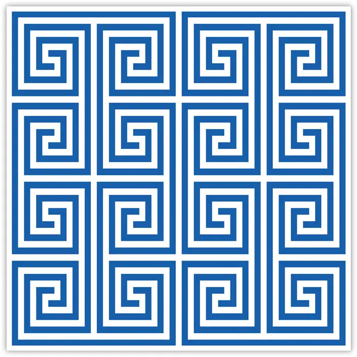 Paper Placemat - Blue Greek Key