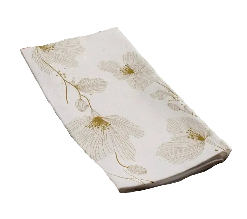 Guest Napkin - Gold Flowers