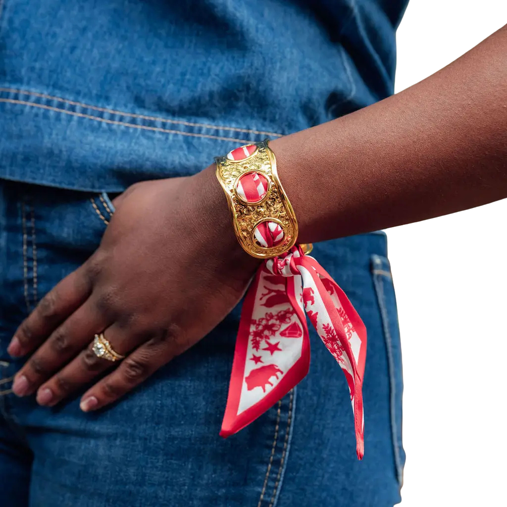 Arkansas Scarf Cuff Bracelet