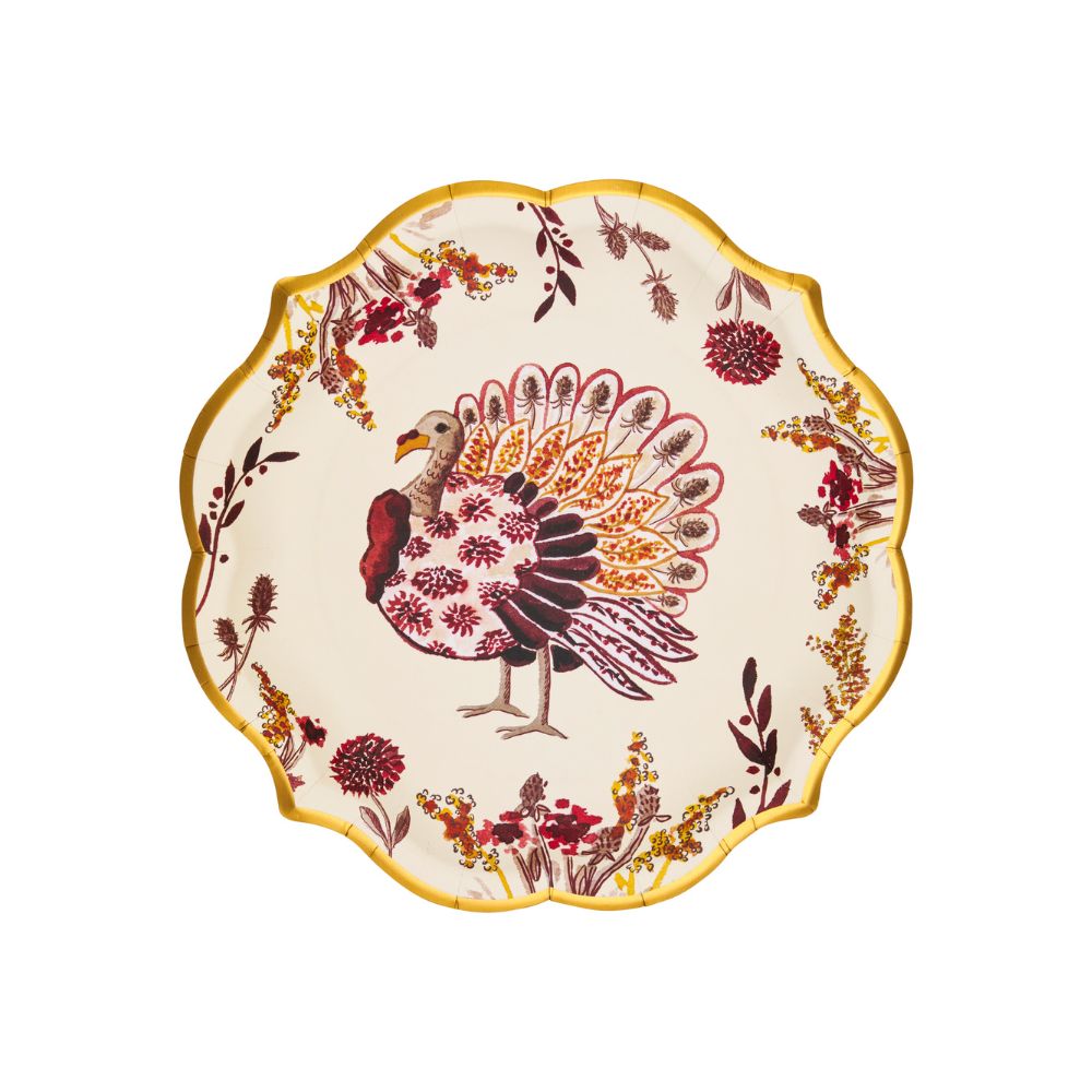 Paper Plate (Large) - Amber Harvest Turkey