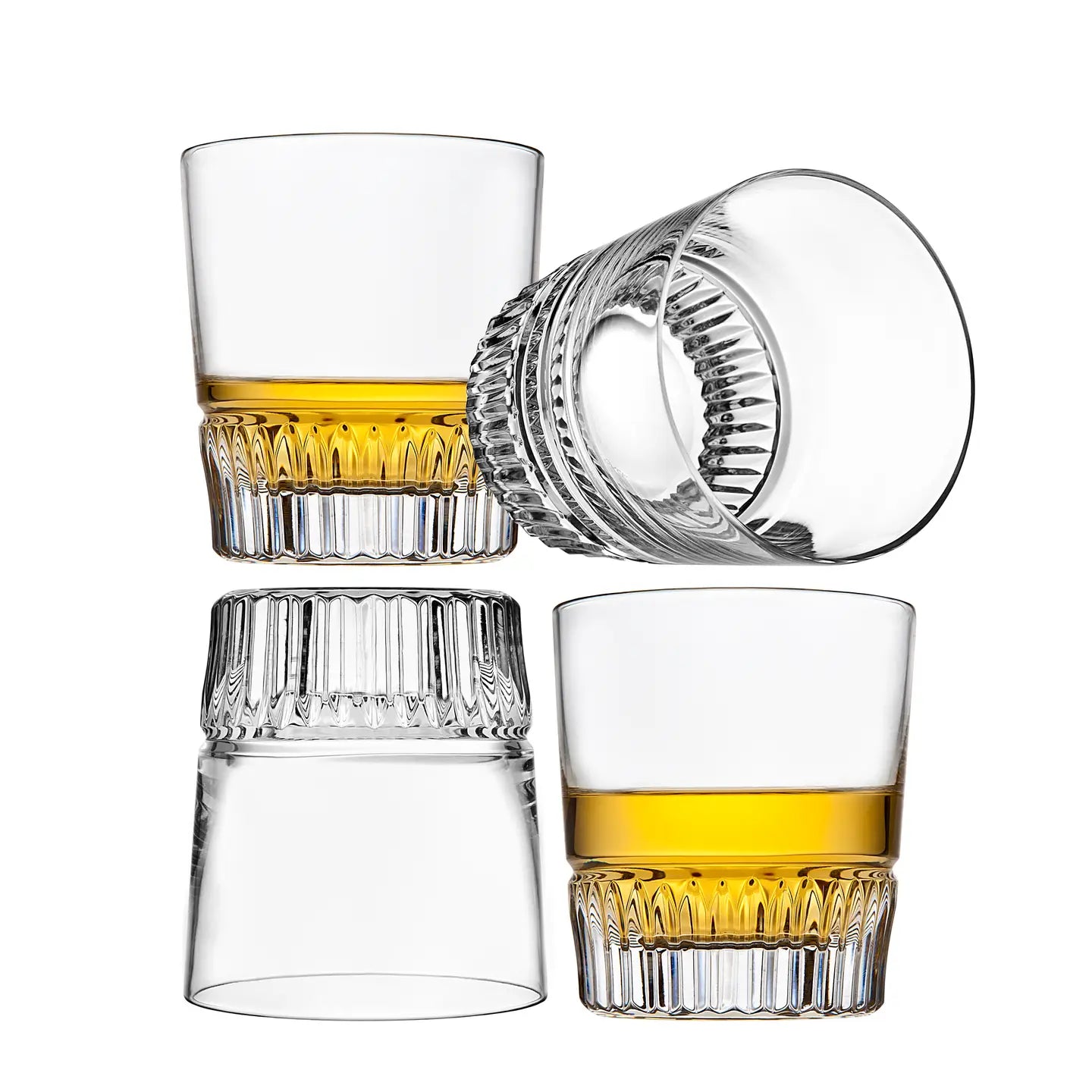 Lined Edge Glasses - S/4