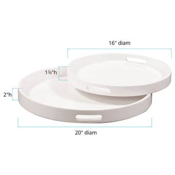 White Lacquer Round Tray