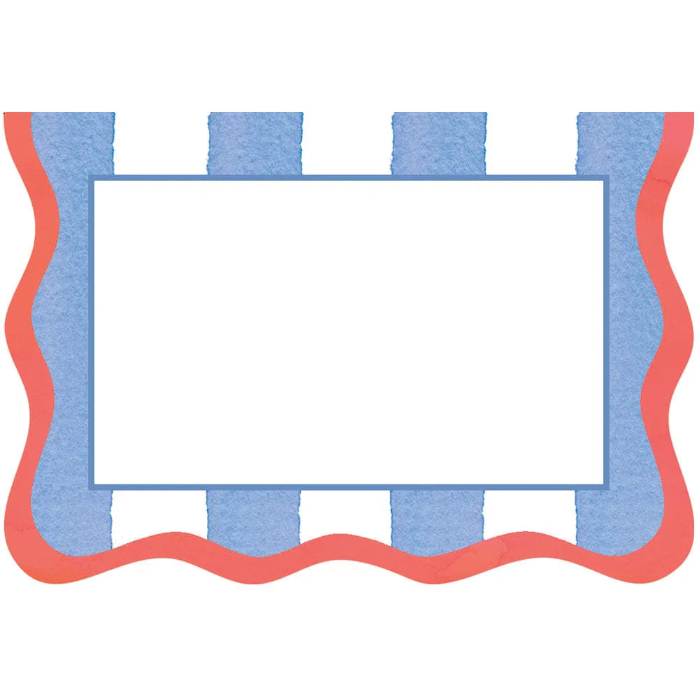 Place Cards - Striped Scallop