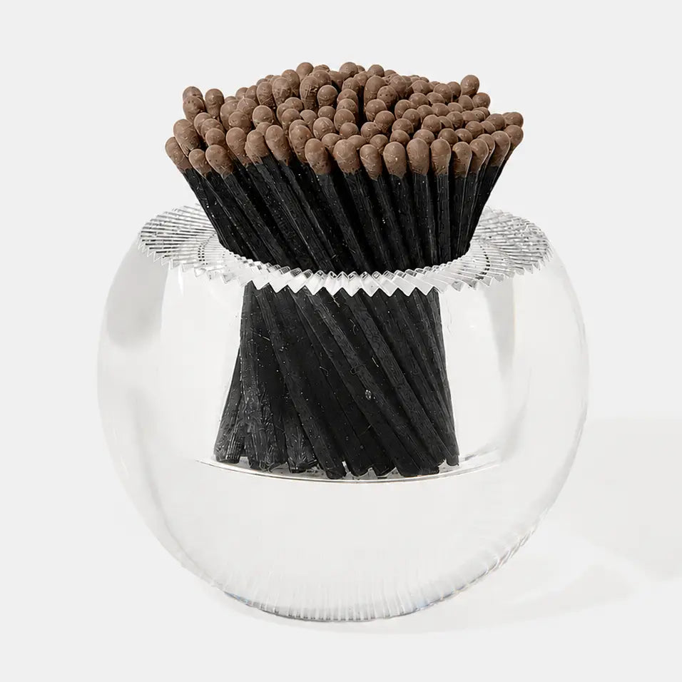 Acrylic Match Striker - Round/Espresso Matches
