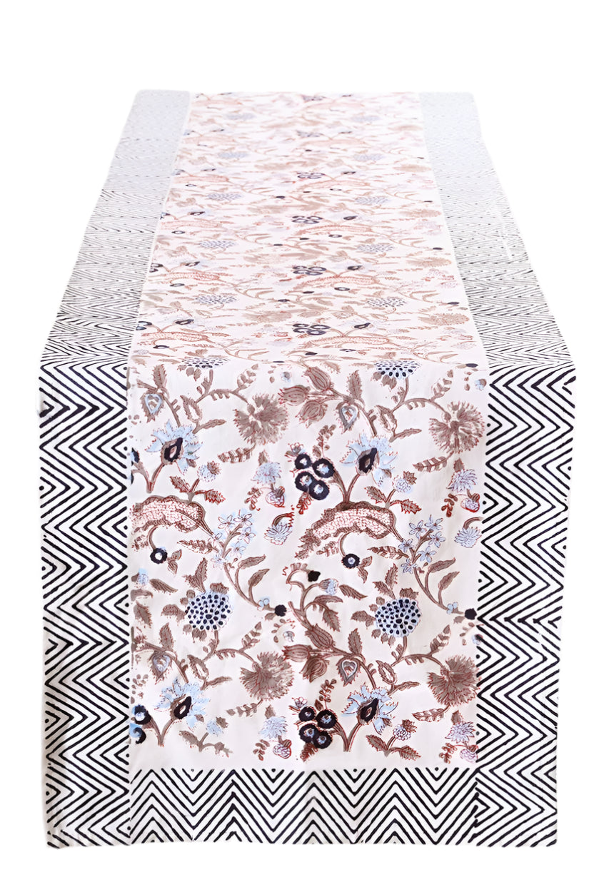 Table Runner - Navy & Mauve Floral