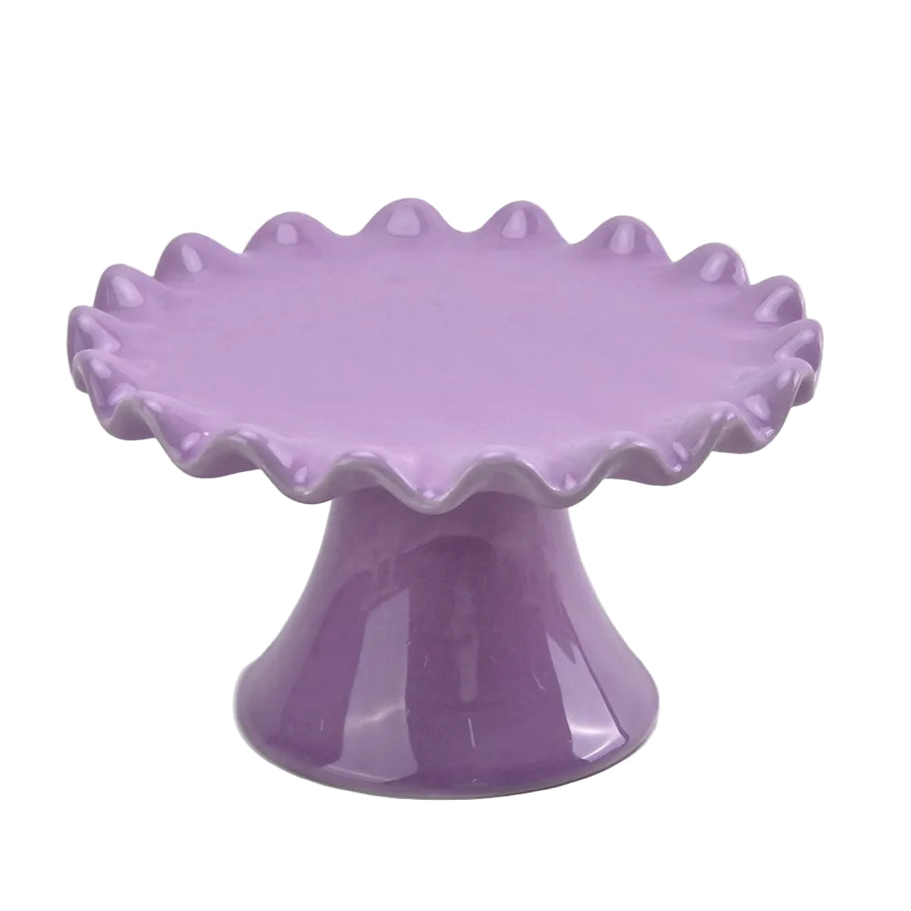 Ruffled Cake Stand - Purple