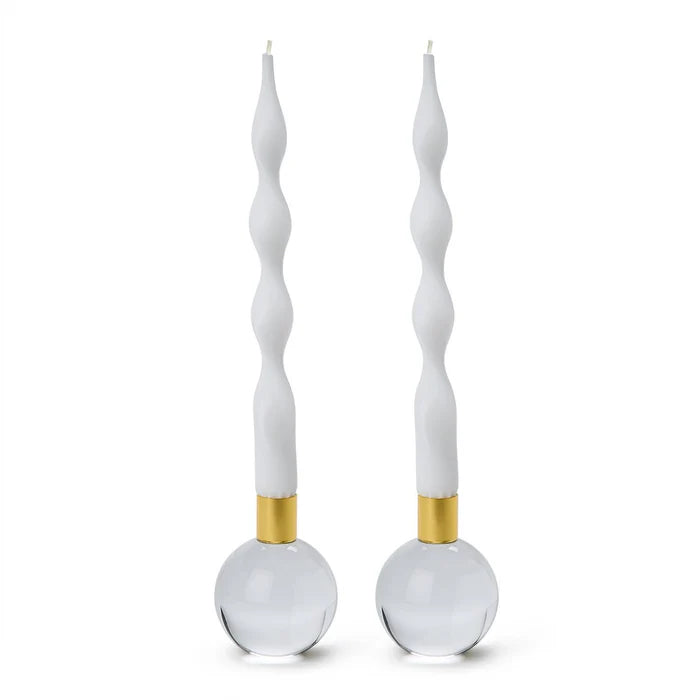 Crystal Taper Candleholder - S/2