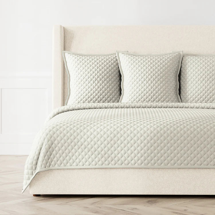 Double Diamond Coverlet Set - King - Silver