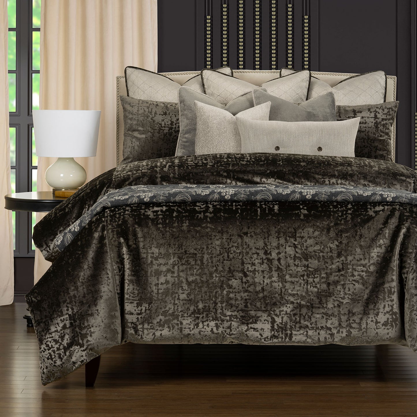 Duvet Cover/Alt Down Comforter/Euro Shams - Brunette - King