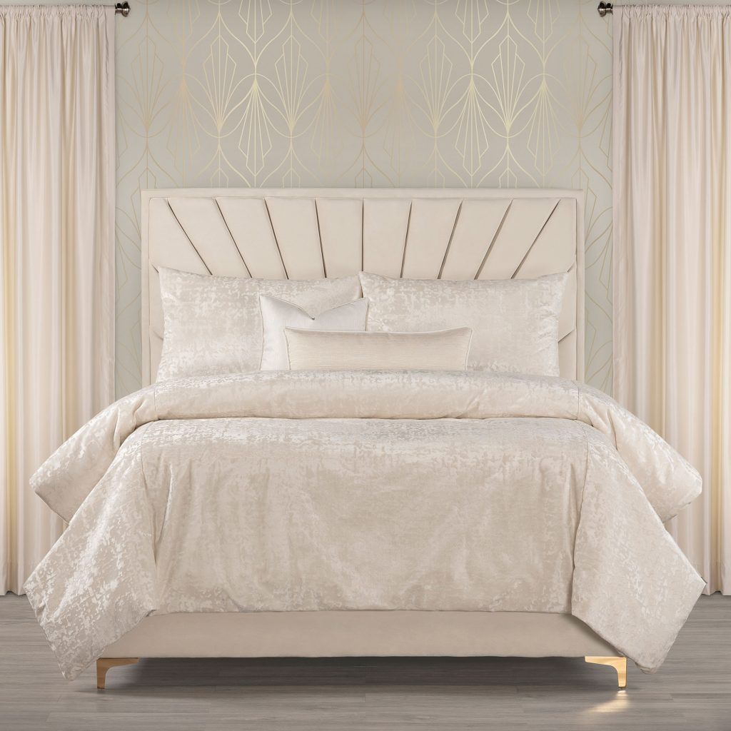 Duvet Cover/Alt Down Comforter/Euro Shams - Ivory - King