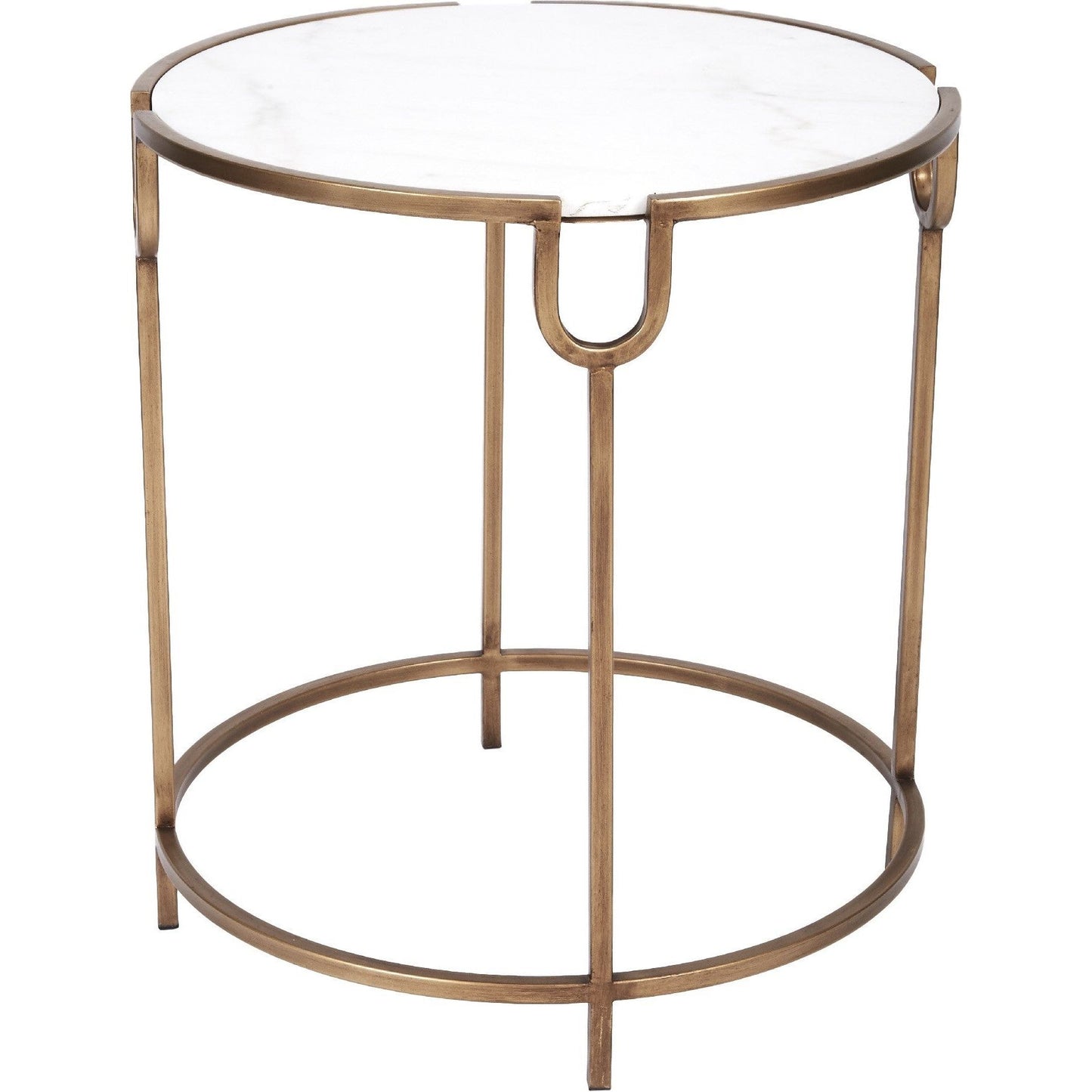 Gold/White Marble Accent Table