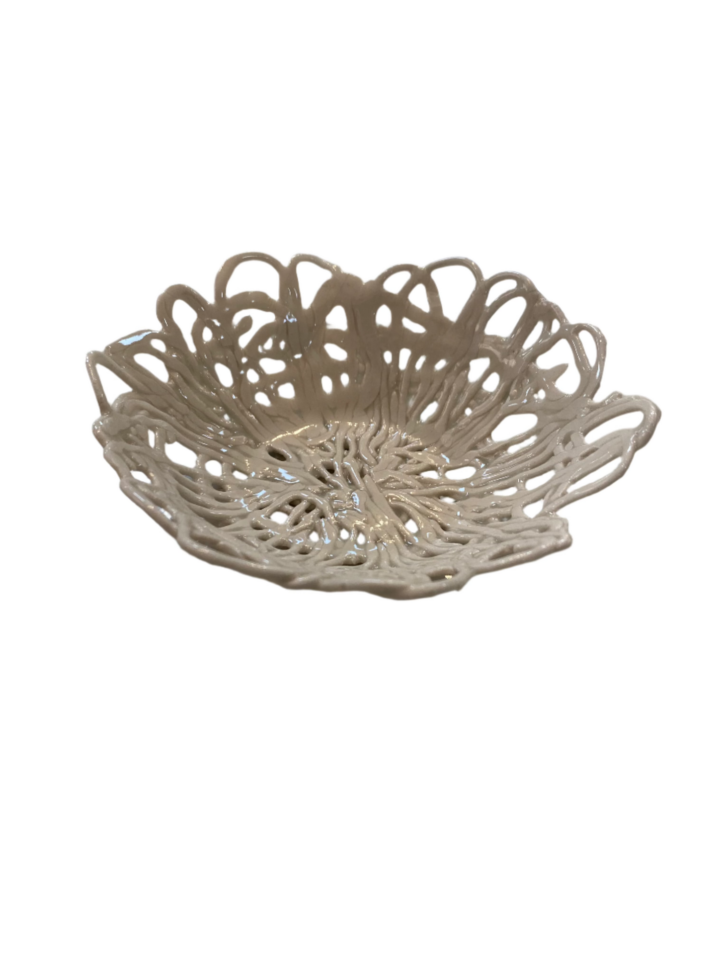 Small Basket Weave Porcelain Lace Tray
