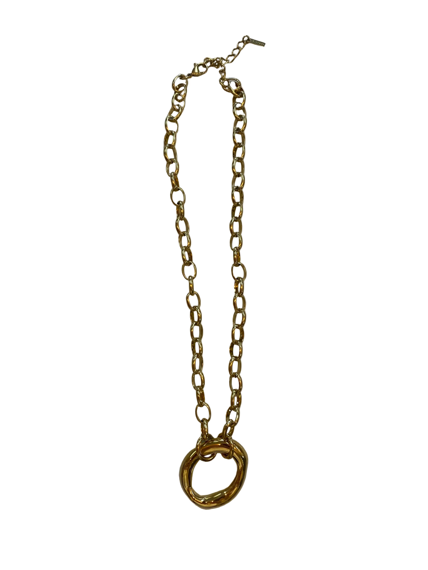 Chain Circle Necklace - Gold
