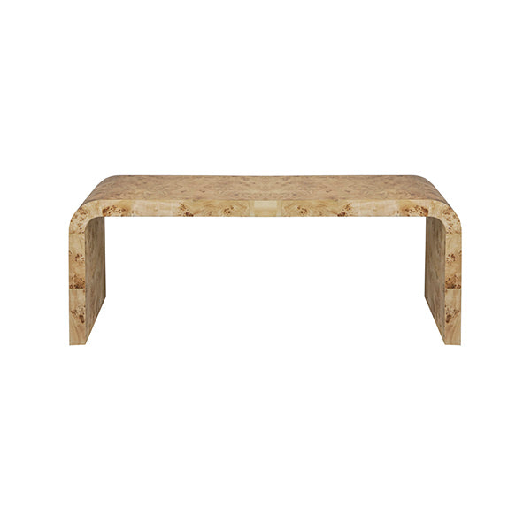 Waterfall Burl Wood Coffee Table