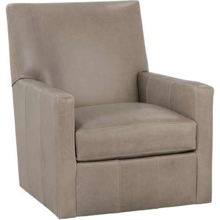 Carlyn Leather Swivel Glider