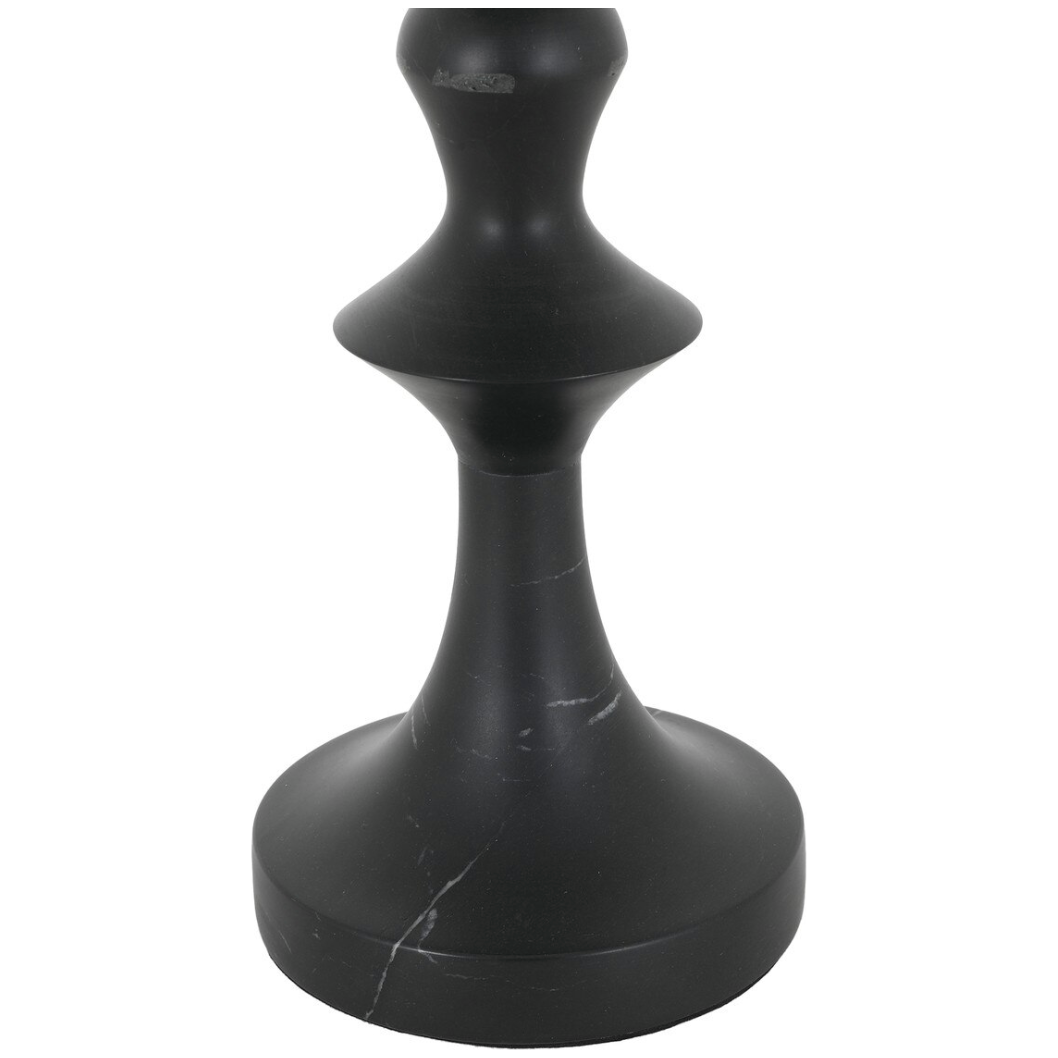 Black Marble Pedestal Table