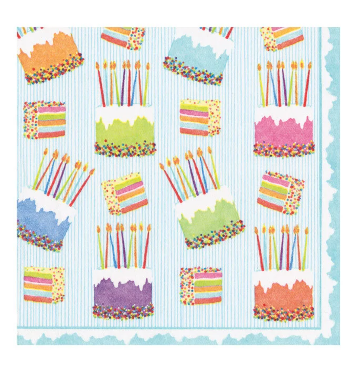 Cocktail Napkin - Birthday Cake Candles