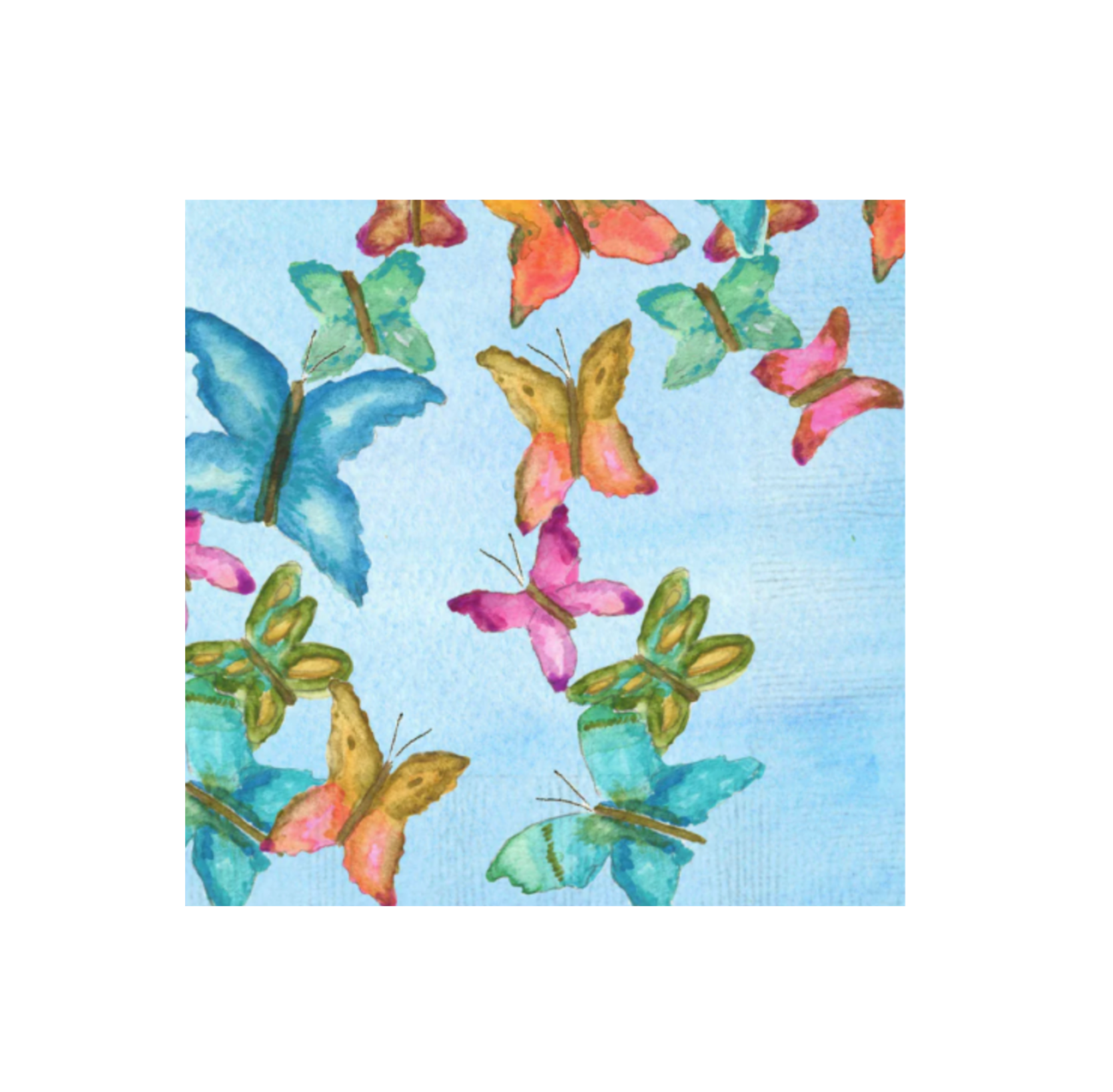 Cocktail Napkin - Blue Butterfly
