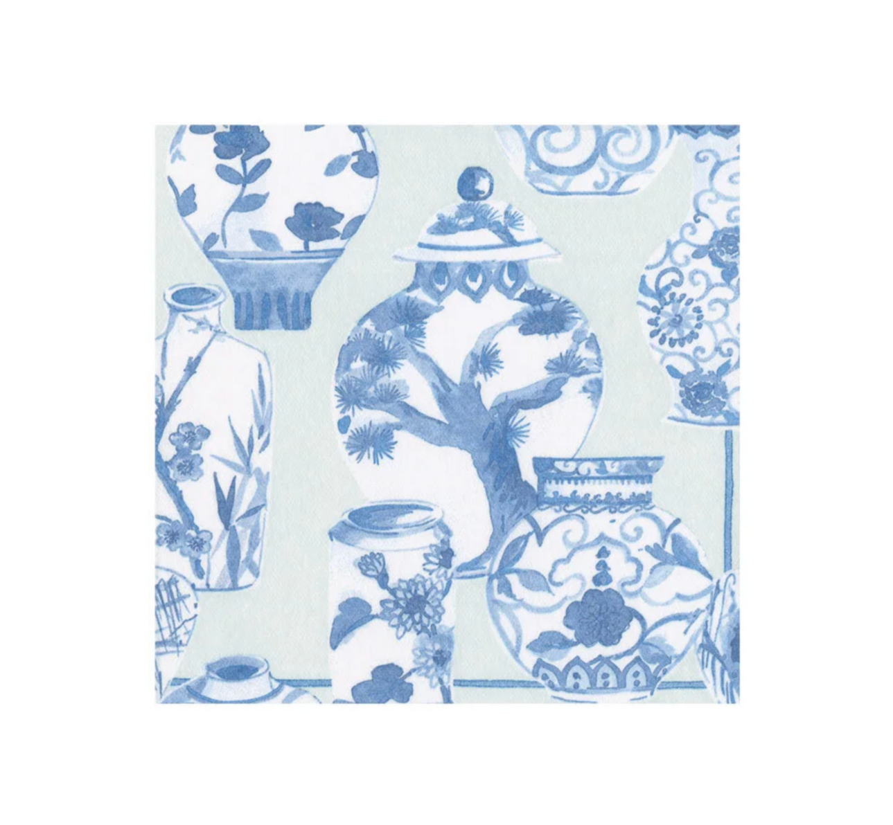 Cocktail Napkin - Celadon Chinoiserie