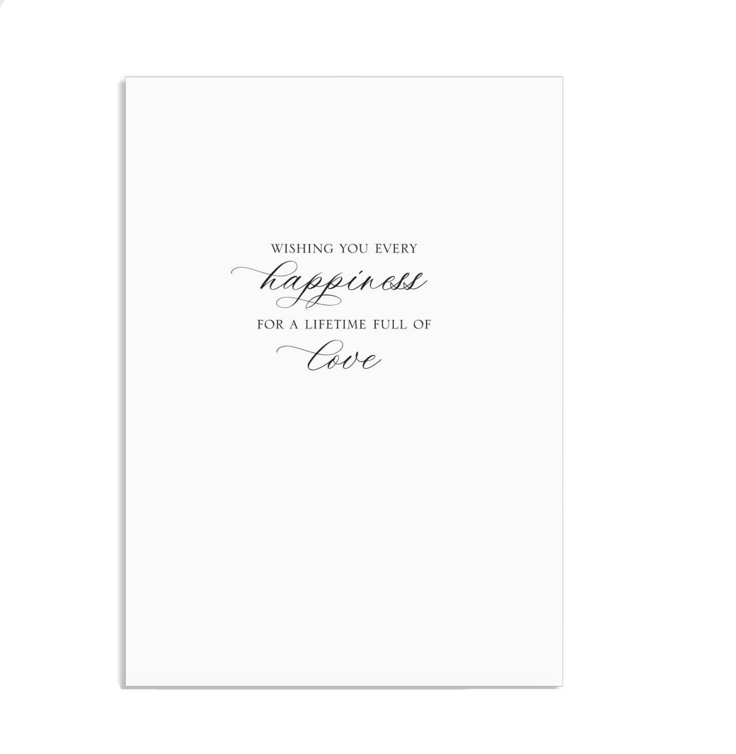 Card - Best Wishes/Happiness For A Lifetime